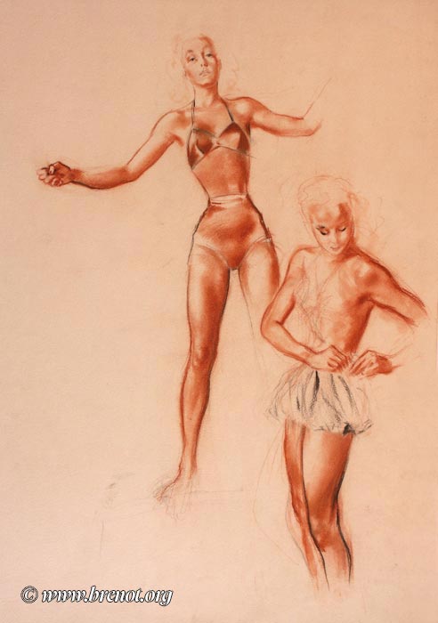 Les pin-up — œuvre de Pierre-Laurent Brenot